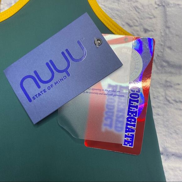 NEW NUYU Baylor University Yoga Tank in Green - Picture 4 of 7